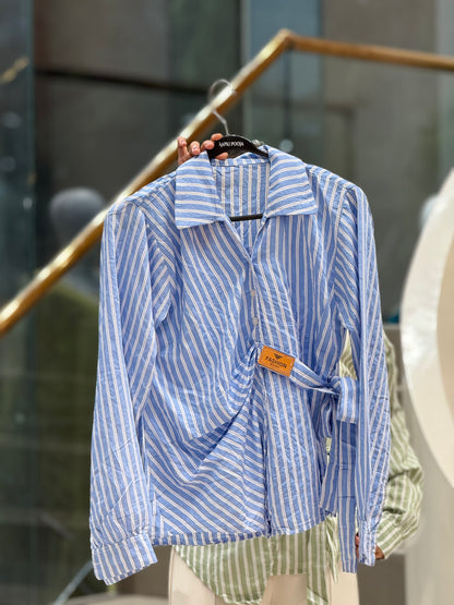 Shirt with side knot