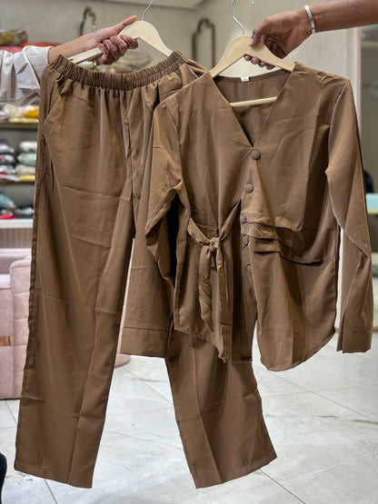 Women’s Premium  Co-ord Set | Stylish Top & Pant Set
