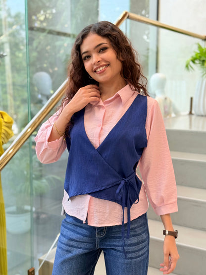 Cobalt Chic Layer shirt ￼