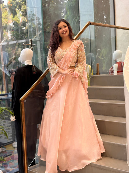 predrape saree