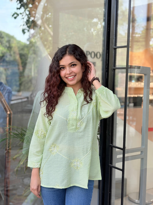 Embroidered  Casual Top