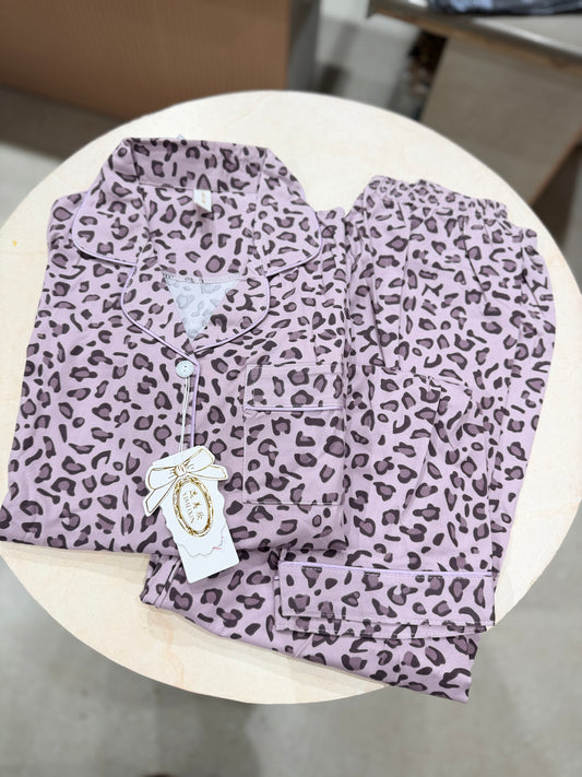 Animal print 2 piece night suit set