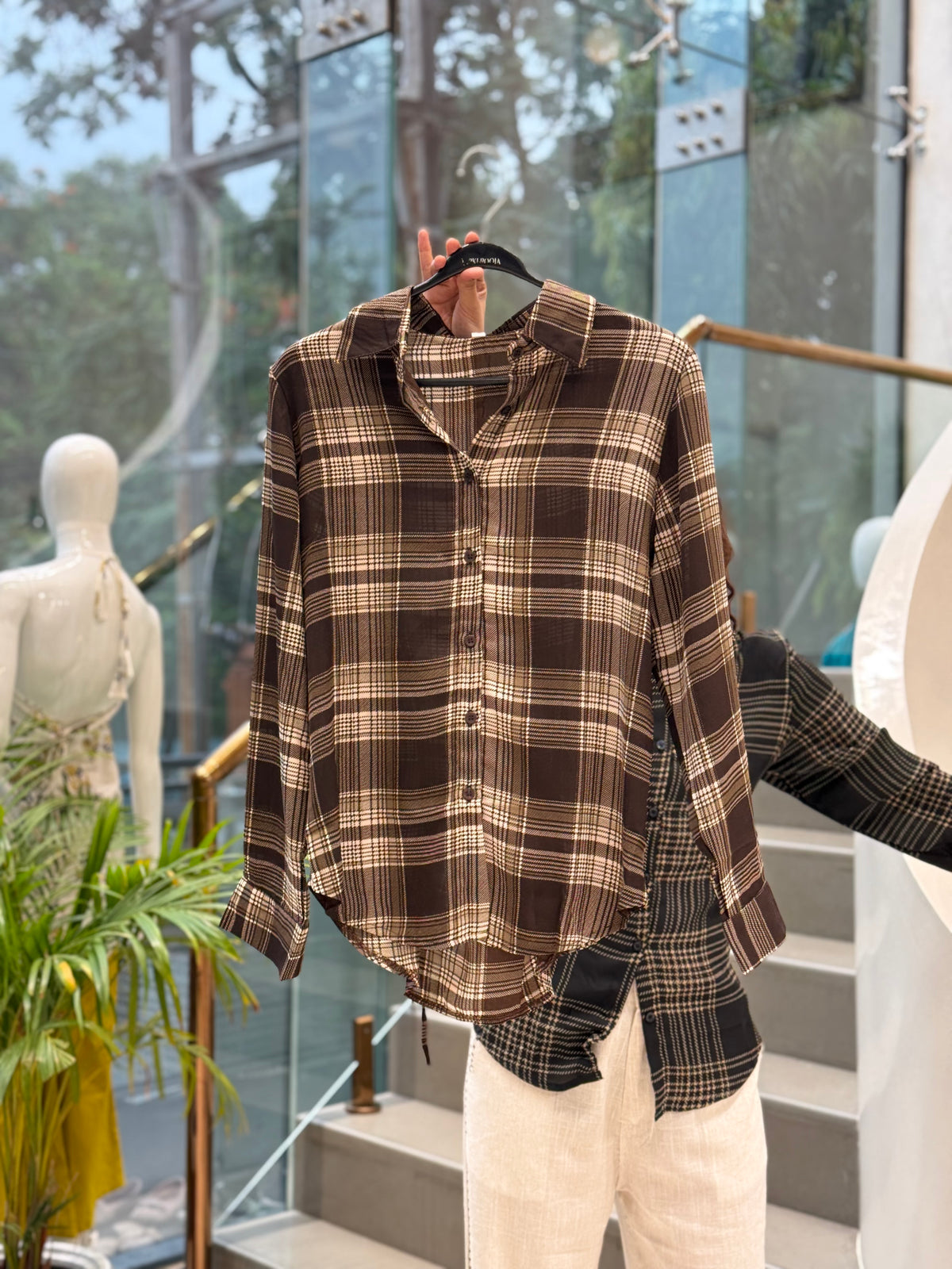 Printed shirt with back dori