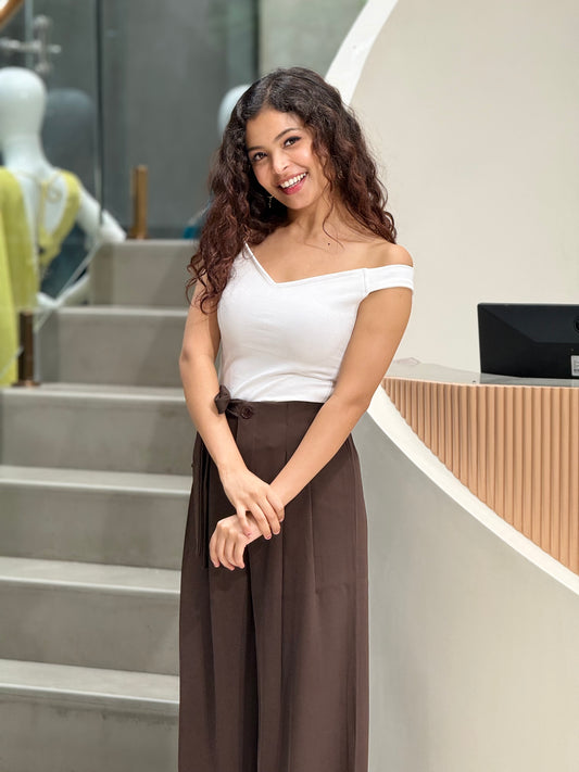Off shoulder crop top