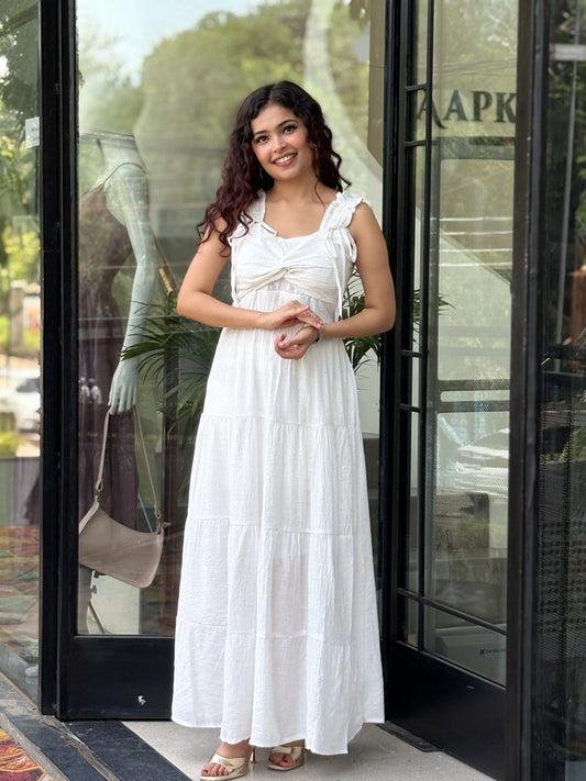 Sparkle Tiered Maxi Dress – Elegant Party & Casual One Piece