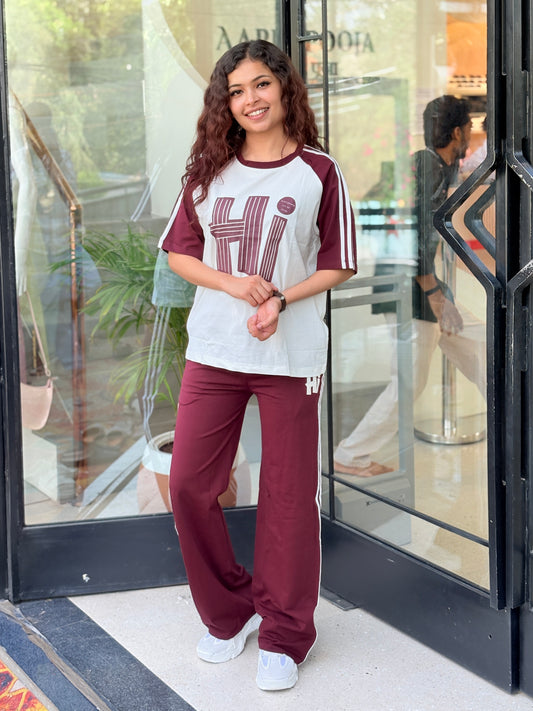 HI Graphic Oversized Co-Ord Set